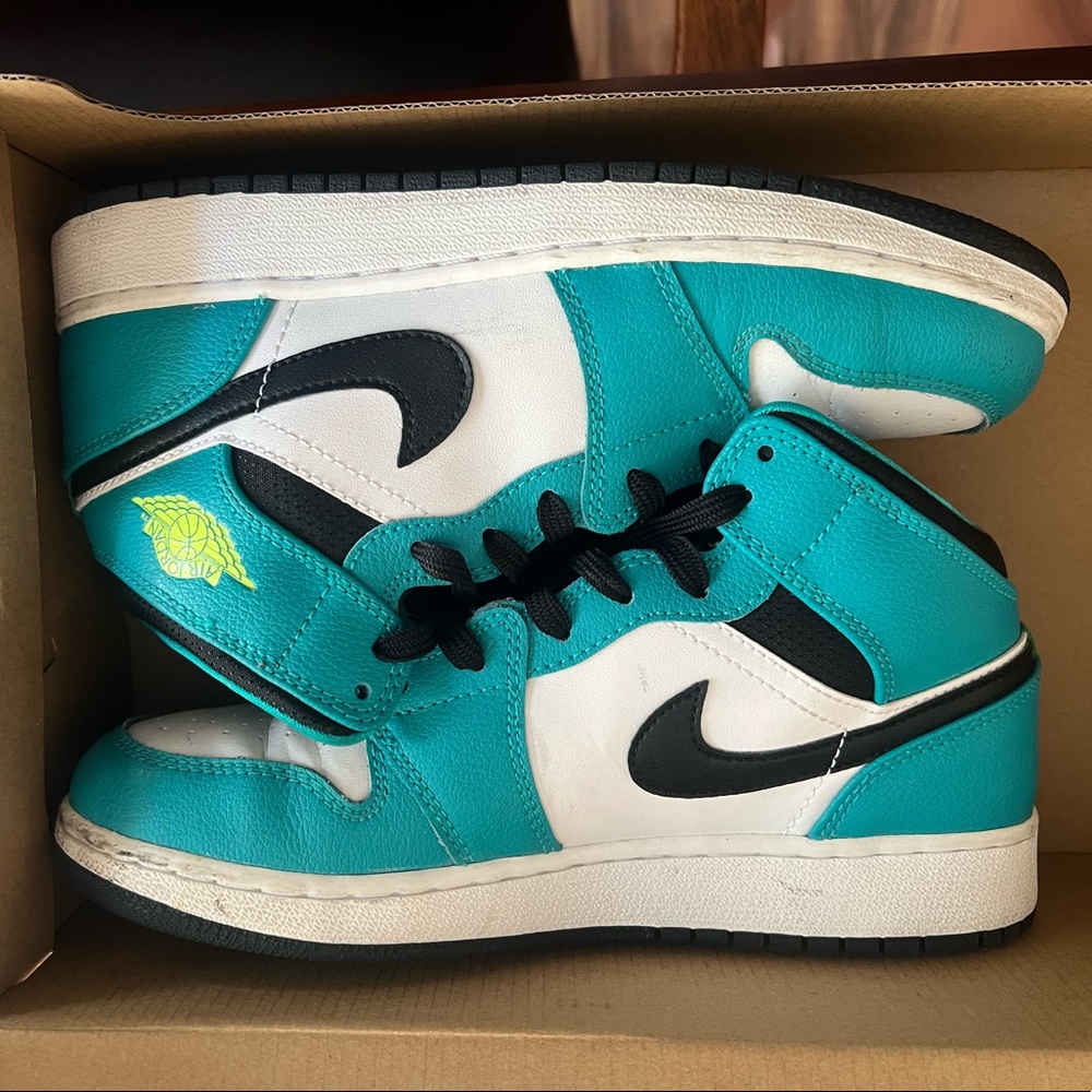 Nike Air Jordan 1 One Teal black white neon green
